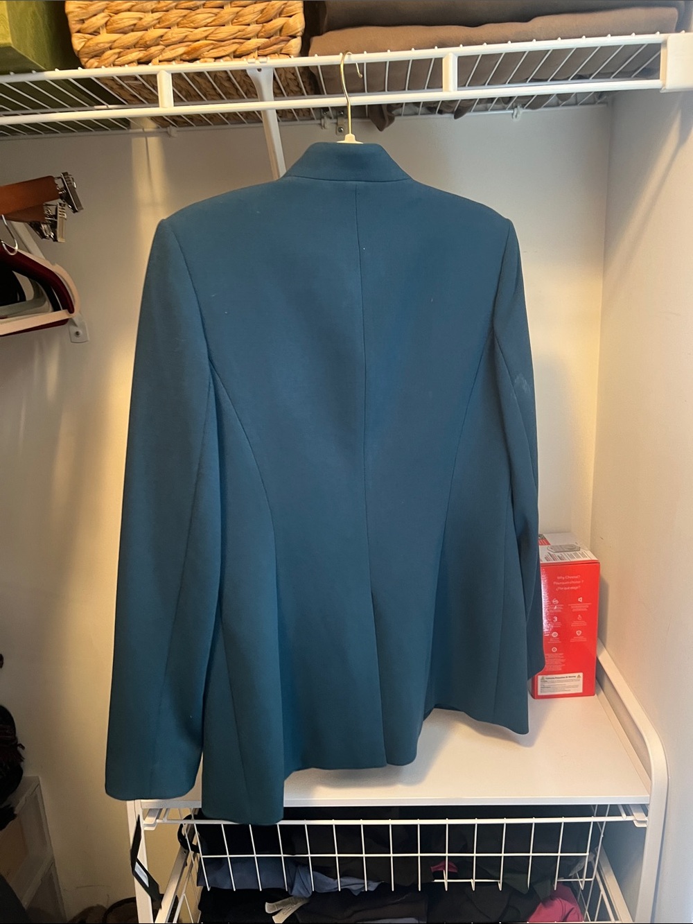 Donna Karan Teal Single-Button Blazer with Gold Buttons - Picture 5 of 5